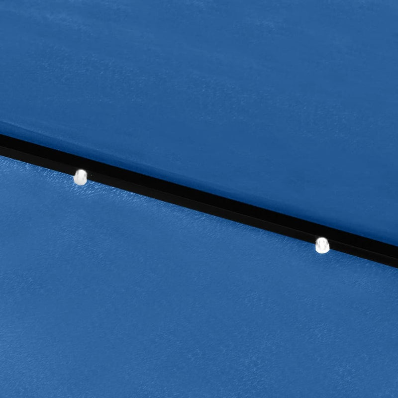 Garden Parasol with LEDs and Steel Pole Azure Blue 2x3 m Payday Deals