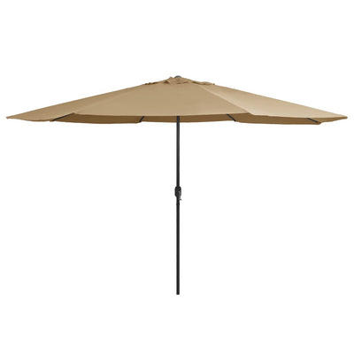 Garden Parasol with Metal Pole 390 cm Taupe Payday Deals