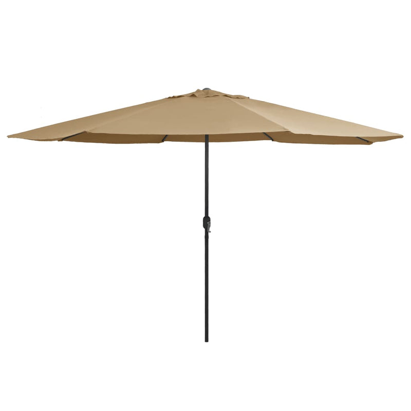 Garden Parasol with Metal Pole 390 cm Taupe Payday Deals