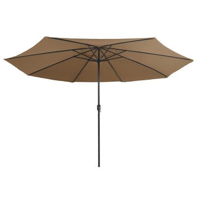 Garden Parasol with Metal Pole 390 cm Taupe Payday Deals