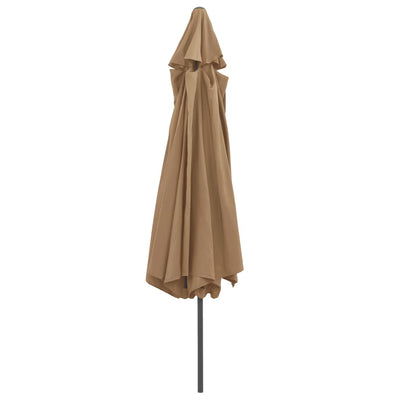 Garden Parasol with Metal Pole 390 cm Taupe Payday Deals