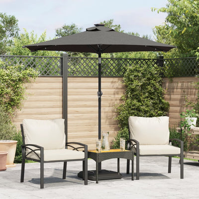 Garden Parasol with Steel Pole Anthracite 225x225x212 cm Payday Deals