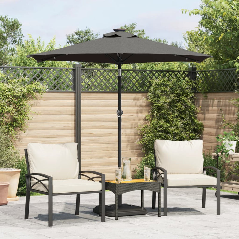 Garden Parasol with Steel Pole Anthracite 225x225x212 cm Payday Deals