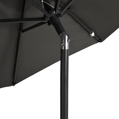 Garden Parasol with Steel Pole Anthracite 225x225x212 cm Payday Deals