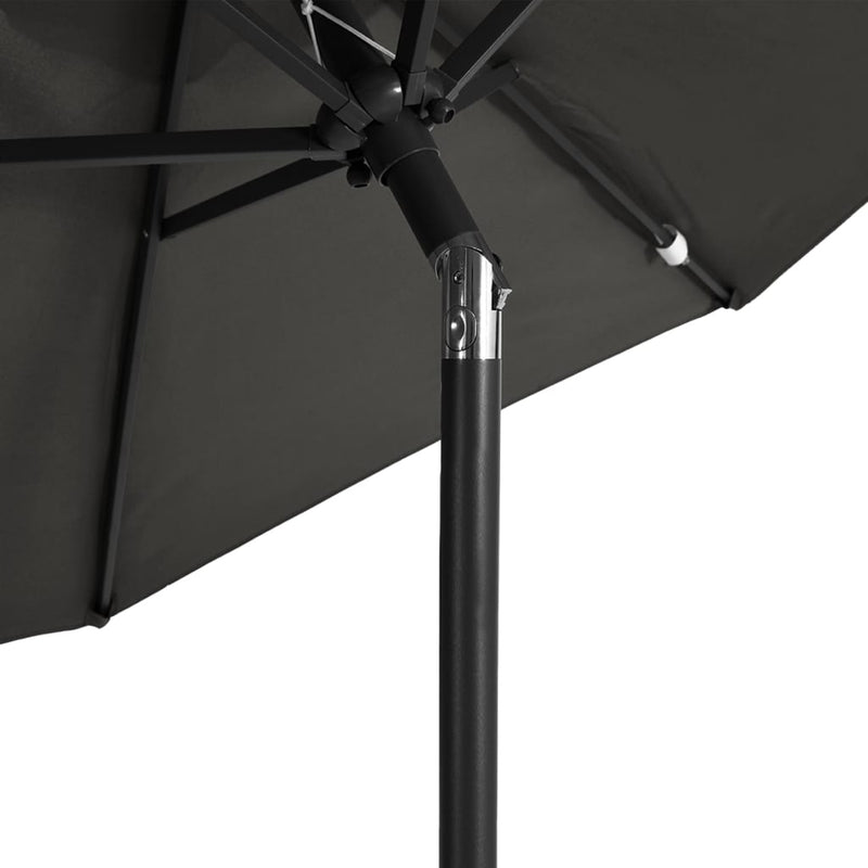Garden Parasol with Steel Pole Anthracite 225x225x212 cm Payday Deals