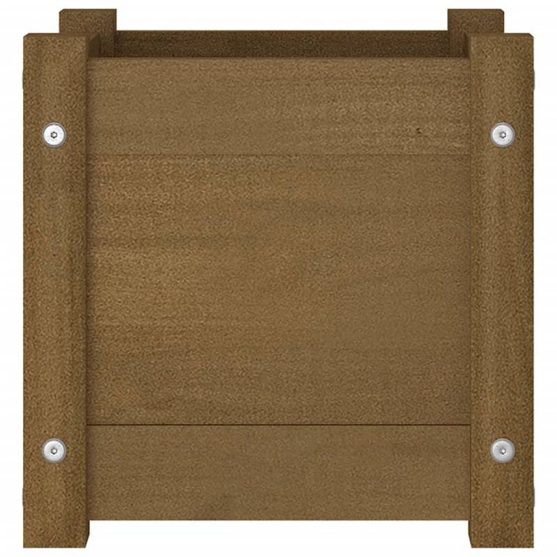 Garden Planter Honey Brown 31x31x31 cm Solid Pinewood Payday Deals