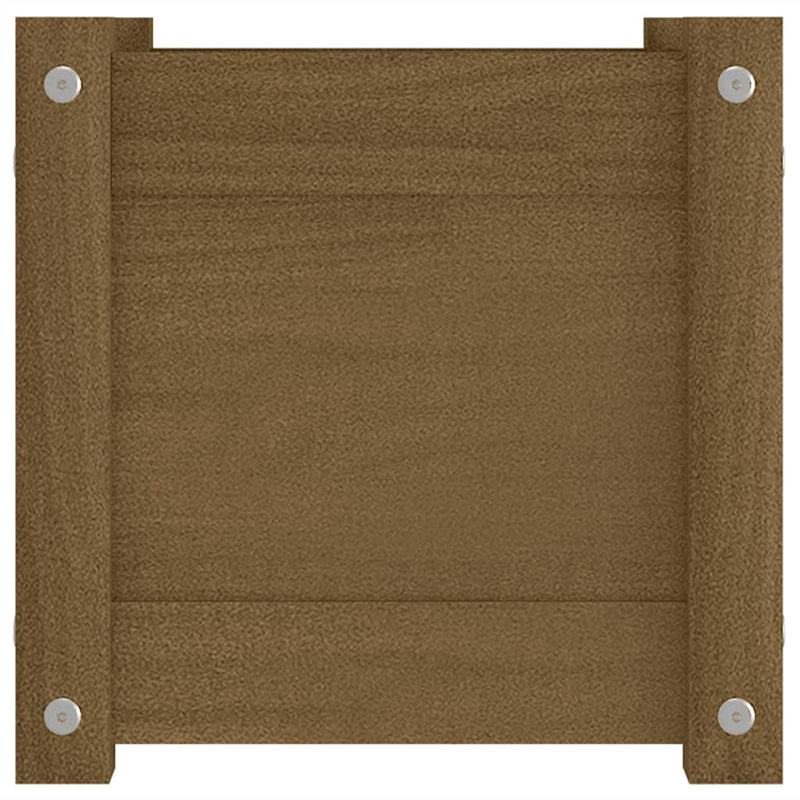 Garden Planter Honey Brown 31x31x31 cm Solid Pinewood Payday Deals