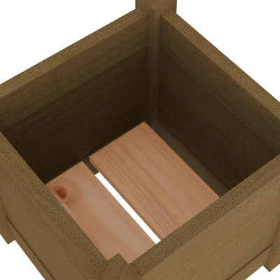 Garden Planter Honey Brown 31x31x31 cm Solid Pinewood Payday Deals