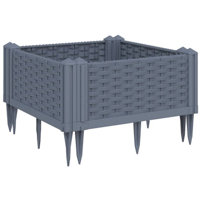 Garden Planter with Pegs Grey 42.5x42.5x28.5 cm PP Payday Deals