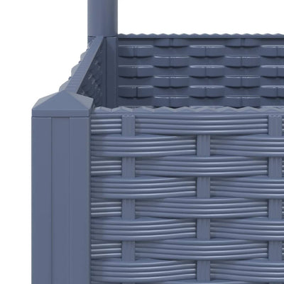 Garden Planter with Trellis Blue Grey 120x40x121.5 cm PP Payday Deals