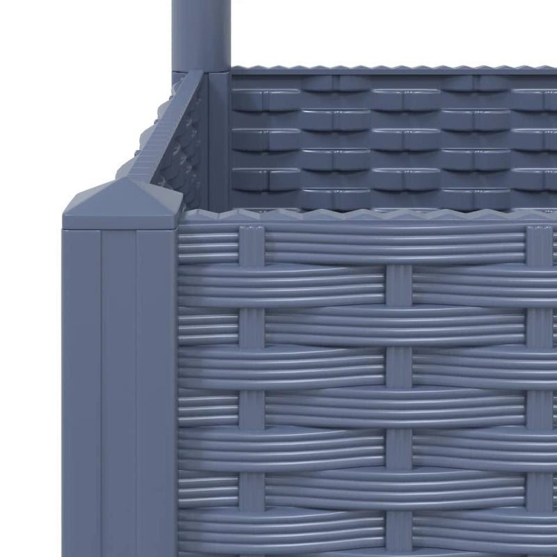 Garden Planter with Trellis Blue Grey 120x40x121.5 cm PP Payday Deals