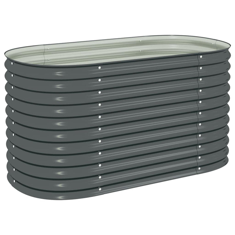 Garden Raised Bed 160x80x81 cm Galvanised Steel Grey Payday Deals