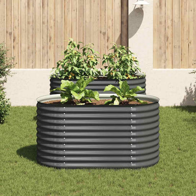 Garden Raised Bed 160x80x81 cm Galvanised Steel Grey Payday Deals