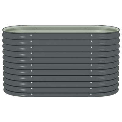 Garden Raised Bed 160x80x81 cm Galvanised Steel Grey Payday Deals