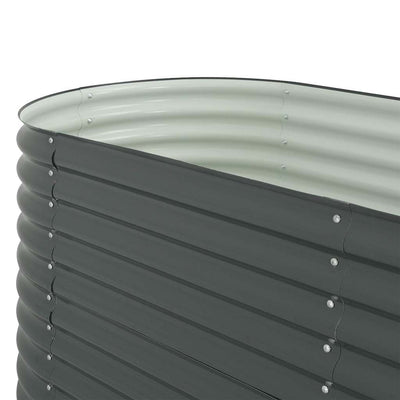 Garden Raised Bed 160x80x81 cm Galvanised Steel Grey Payday Deals