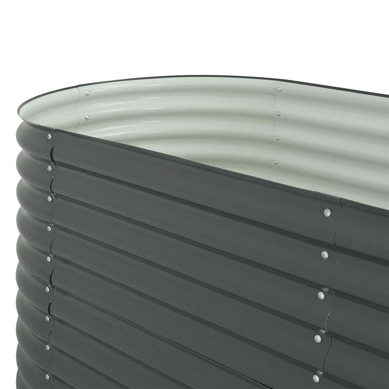 Garden Raised Bed 160x80x81 cm Galvanised Steel Grey Payday Deals