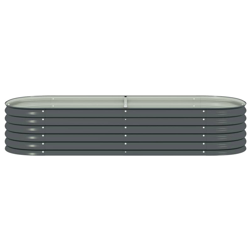 Garden Raised Bed 240x80x44 cm Galvanised Steel Grey Payday Deals