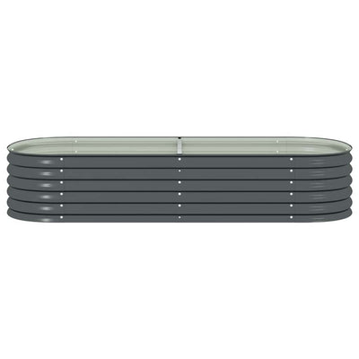 Garden Raised Bed 240x80x44 cm Galvanised Steel Grey Payday Deals