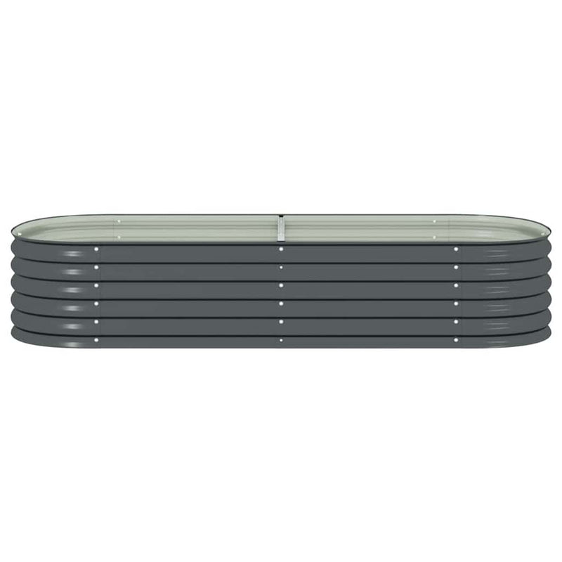 Garden Raised Bed 240x80x44 cm Galvanised Steel Grey Payday Deals