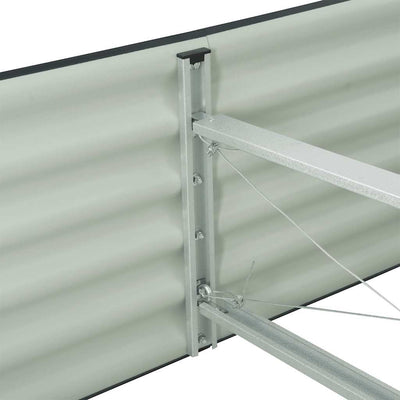 Garden Raised Bed 240x80x44 cm Galvanised Steel Grey Payday Deals