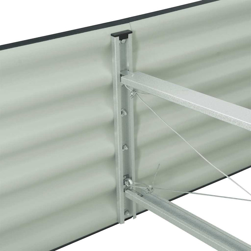 Garden Raised Bed 240x80x44 cm Galvanised Steel Grey Payday Deals