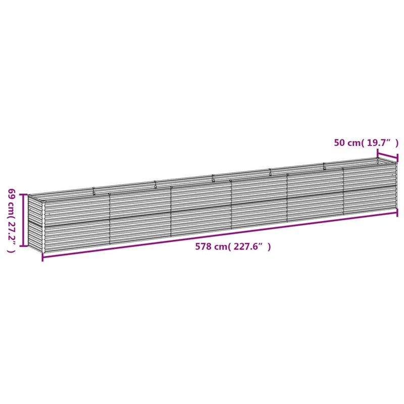 Garden Raised Bed 578x50x69 cm Corten Steel Payday Deals