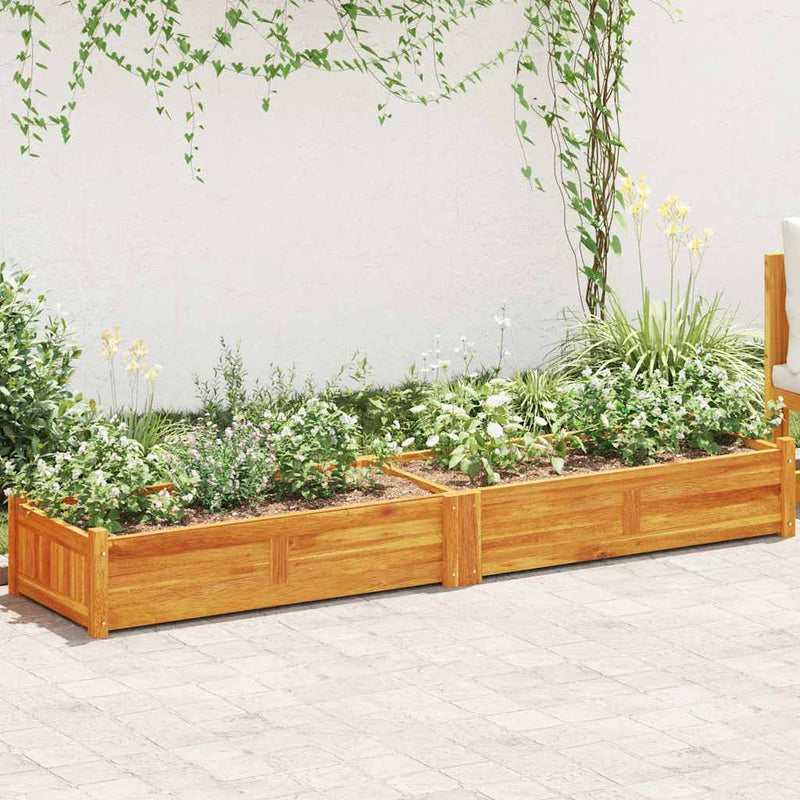 Garden Raised Bed Acacia Wood 200x50x25 cm Payday Deals