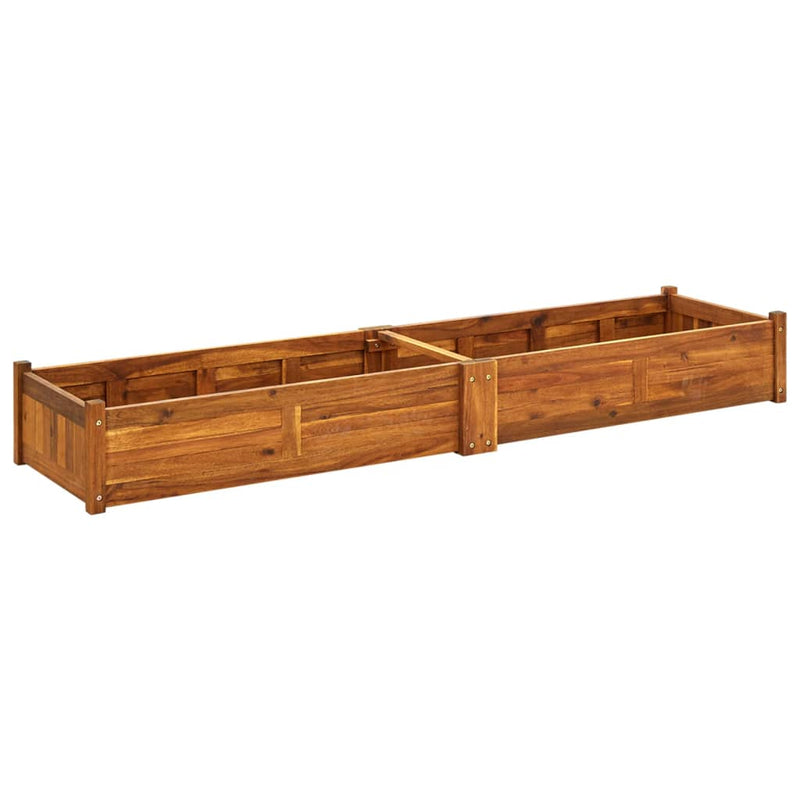 Garden Raised Bed Acacia Wood 200x50x25 cm Payday Deals