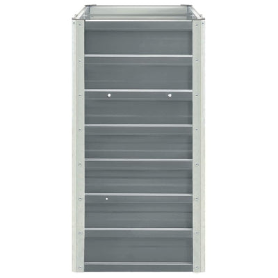 Garden Raised Bed Galvanised Steel 240x40x77 cm Grey Payday Deals