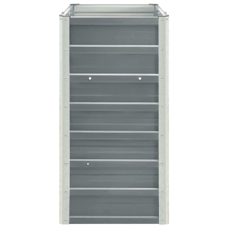 Garden Raised Bed Galvanised Steel 240x40x77 cm Grey Payday Deals