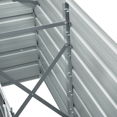 Garden Raised Bed Galvanised Steel 240x40x77 cm Grey Payday Deals