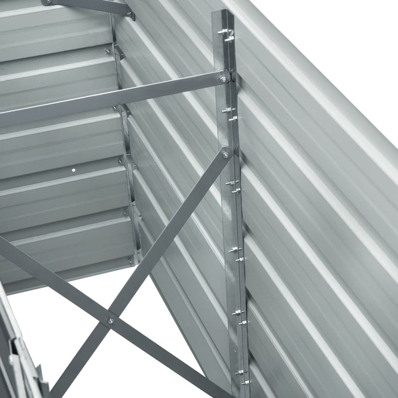 Garden Raised Bed Galvanised Steel 240x40x77 cm Grey Payday Deals
