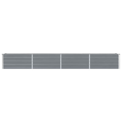 Garden Raised Bed Galvanised Steel 320x40x45 cm Grey Payday Deals