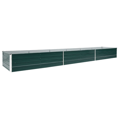 Garden Raised Bed Galvanised Steel 480x80x45 cm Green Payday Deals