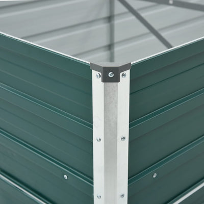 Garden Raised Bed Galvanised Steel 480x80x45 cm Green Payday Deals
