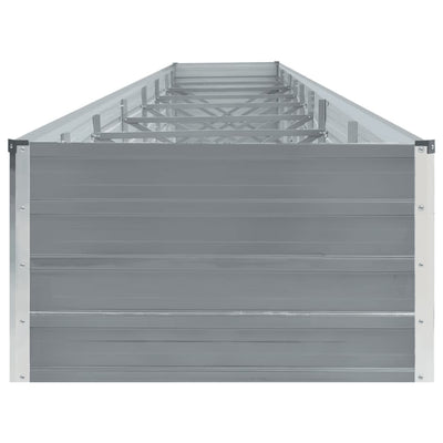 Garden Raised Bed Galvanised Steel 600x80x45 cm Grey Payday Deals