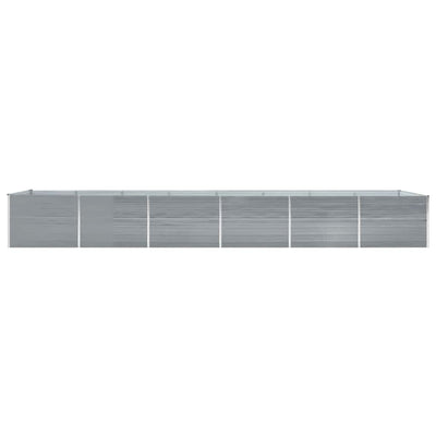 Garden Raised Bed Galvanised Steel 600x80x77 cm Grey Payday Deals