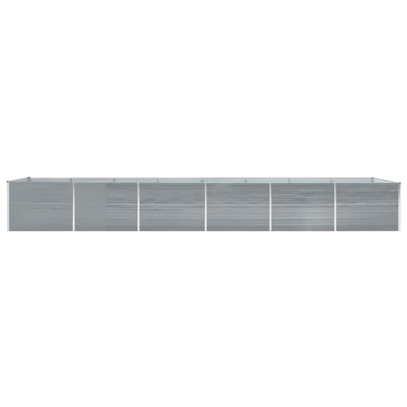 Garden Raised Bed Galvanised Steel 600x80x77 cm Grey Payday Deals