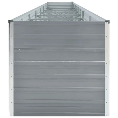 Garden Raised Bed Galvanised Steel 600x80x77 cm Grey Payday Deals