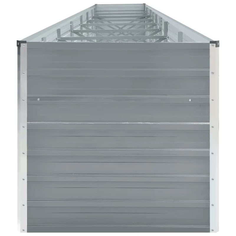 Garden Raised Bed Galvanised Steel 600x80x77 cm Grey Payday Deals