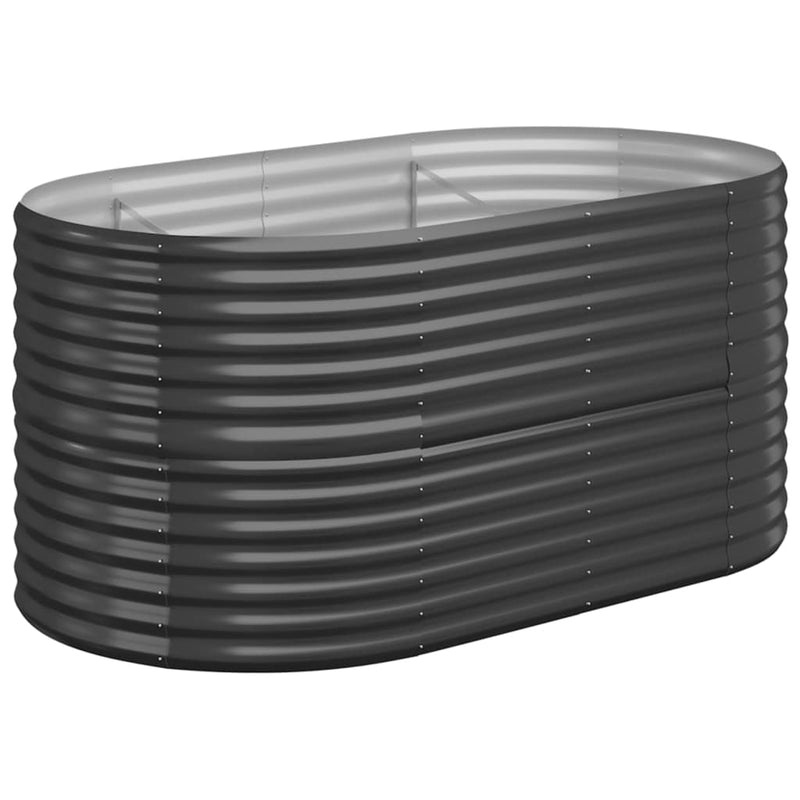 Garden Raised Bed Powder-Coated Steel 152x80x68 cm Anthracite Payday Deals