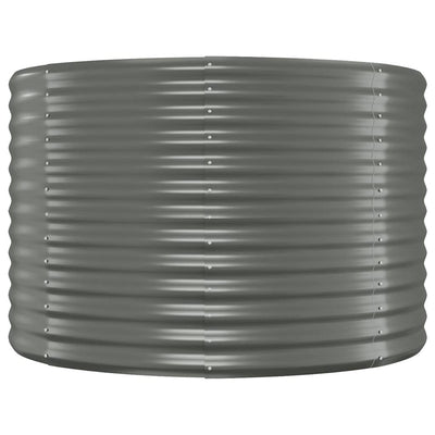 Garden Raised Bed Powder-Coated Steel 249x100x68 cm Grey Payday Deals
