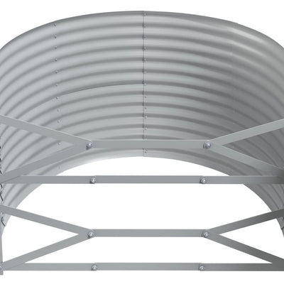 Garden Raised Bed Powder-Coated Steel 249x100x68 cm Grey Payday Deals