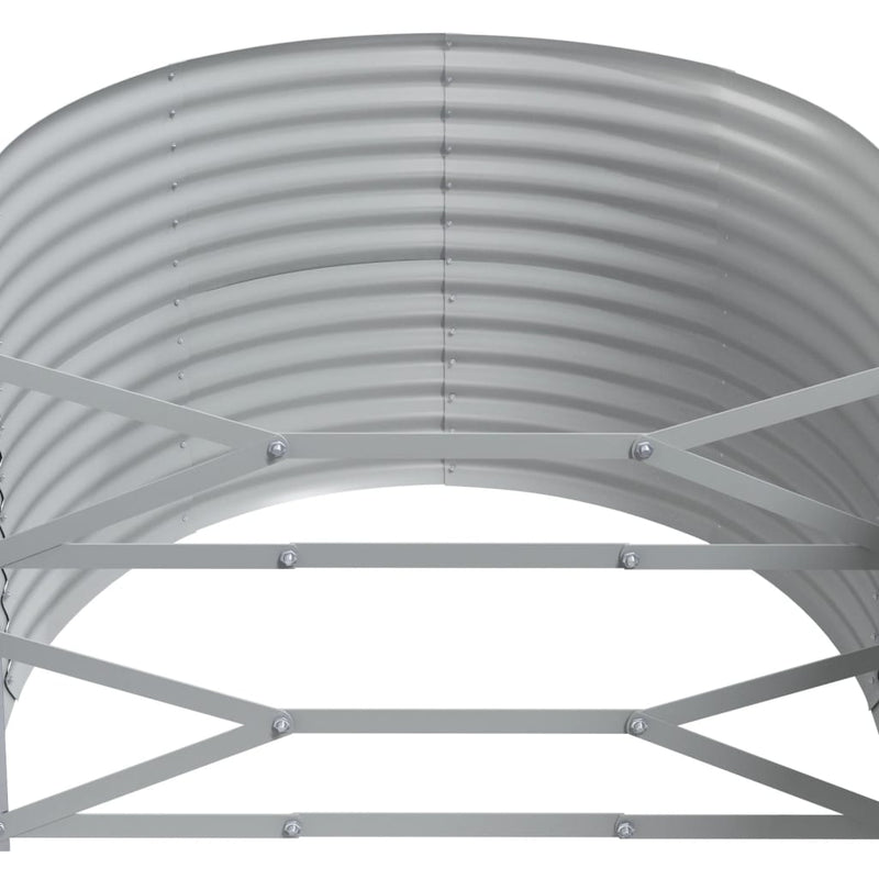 Garden Raised Bed Powder-Coated Steel 249x100x68 cm Grey Payday Deals