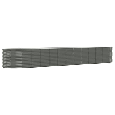 Garden Raised Bed Powder-Coated Steel 507x100x68 cm Grey Payday Deals