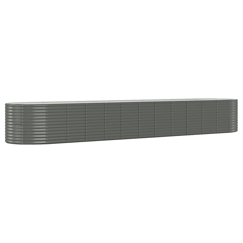 Garden Raised Bed Powder-Coated Steel 507x100x68 cm Grey Payday Deals
