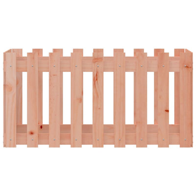 Garden Raised Bed with Fence Design 100x50x50 cm Solid Wood Douglas Payday Deals