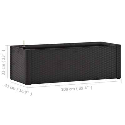 Garden Raised Bed with Self Watering System Anthracite 100x43x33 cm Payday Deals