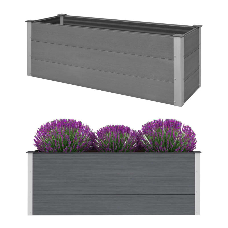 Garden Raised Bed WPC 150x50x54 cm Grey Payday Deals