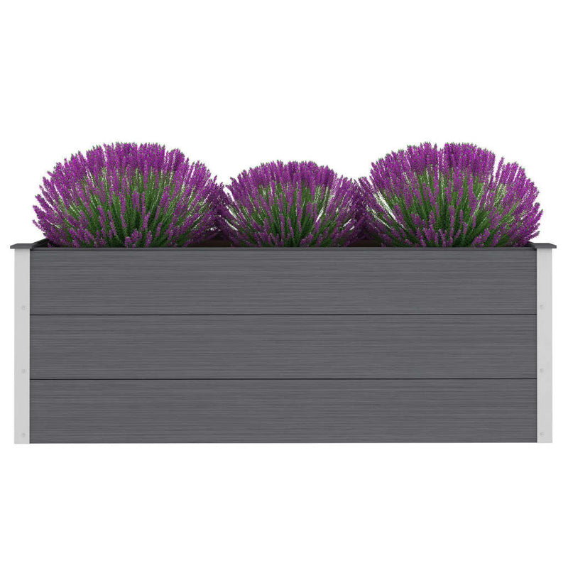 Garden Raised Bed WPC 150x50x54 cm Grey Payday Deals